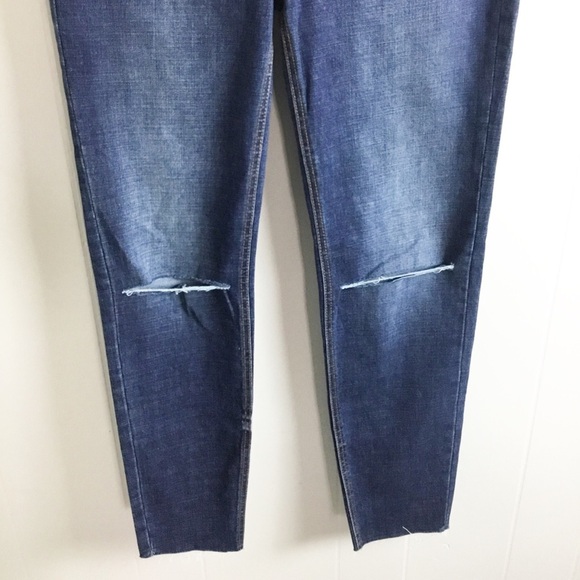 Harper Distressed Blue Jeans Size 29 Mid Skinny - Picture 3 of 6